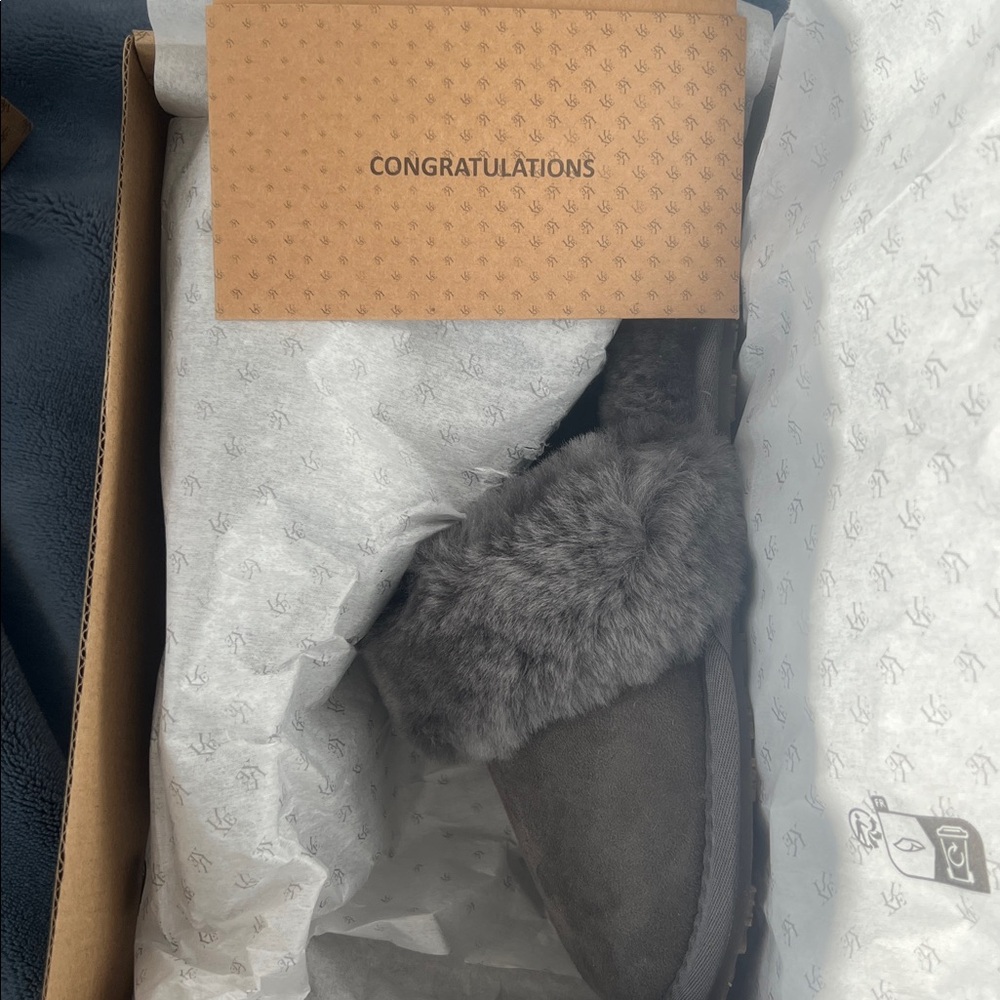 Australia Luxe Collective Mule Slipper Suede Small Grey